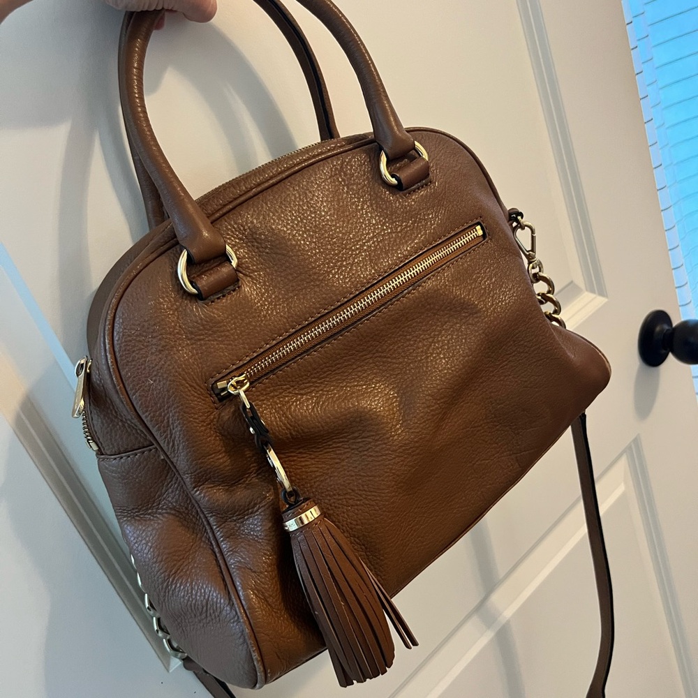 Michael Kors Brown Leather Bag with Tassel